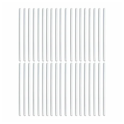 Vvs 8 Inch 40pcs Mixing Liquid Solids Borosilicate Glass Stirring Rod Laboratory Hospital Pharmacy Classroom