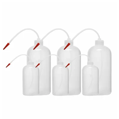 Vvs 1000ml 3 250ml 3 Polypropylene Wash Bottle Flexible Tube Screw Cap