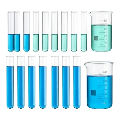 Vvs 12x75mm 6pcs 15x125mm 6pcs Lab Test Tubes Set of 12 Flat Mouth Round Bottom
