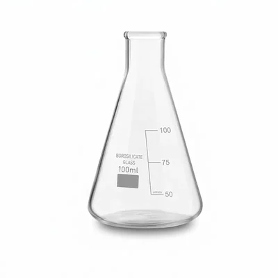 Vvs 100ml Pack of 1 Conical Flask Clear Graduation Marks Flat Bottom