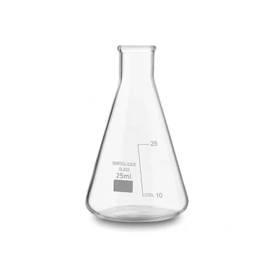 Vvs 25ml Pack of 1 Conical Flask Clear Graduation Marks Flat Bottom