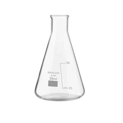 Vvs 50ml Pack of 1 Conical Flask Clear Graduation Marks Flat Bottom
