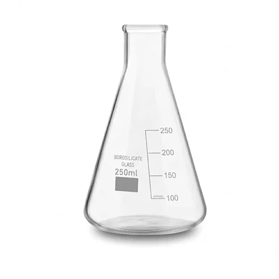 Vvs 250ml Pack of 1 Conical Flask Clear Graduation Marks Flat Bottom