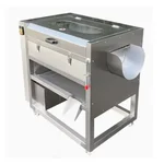 Brush Roller Vegetable Washer & Peeler Machine 600 MM Roller Size, 100-200 Kg/Hr Capacity, Stainless Steel Body