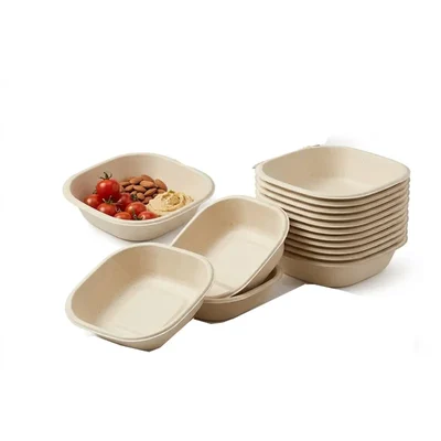 Chuk 360ml Biodegradable Bowl 500pcs, Sugarcane Bagasse Bowl for Parties Family Events