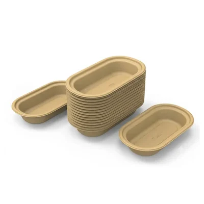 Chuk 500ml Biodegradable Container 500pcs, Sugarcane Bagasse Bowl for Parties Family Events
