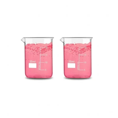 Vvs 25 ml Pack of 2 Laboratory Beaker Graduated Borosilicate 3.3 Glass