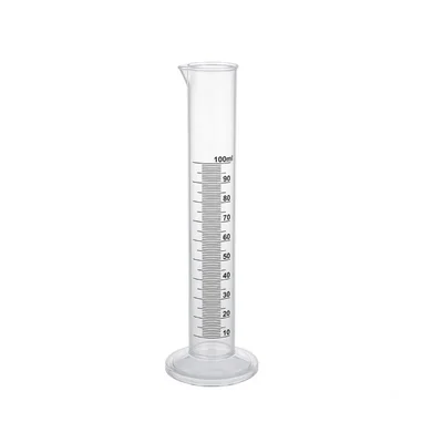 VVS 100ml 1pcs Borosilicate 3.3 Glass Laboratory Measuring Cylinder Round Base High Temp Resistance