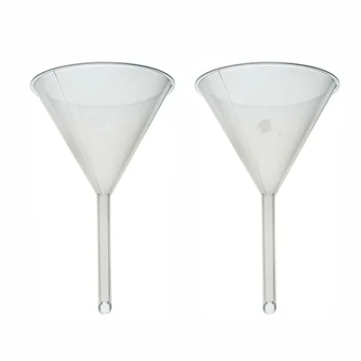 VVS Polypropylene 100ml Pack of 2 Long Stem Funnel Laboratory Liquid Powder Transfer