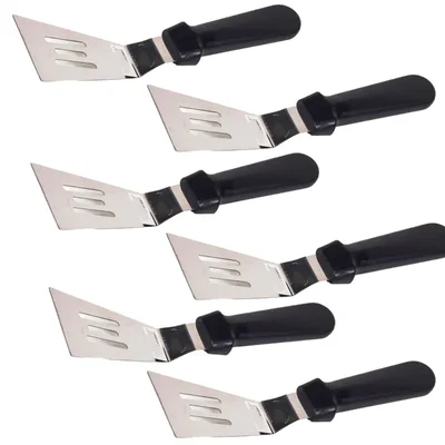 Smart Chef FZ900P Stainless Steel 16pcs Spatula 4 inch x 2.5 inch Blade Length for Commercial Restaurant