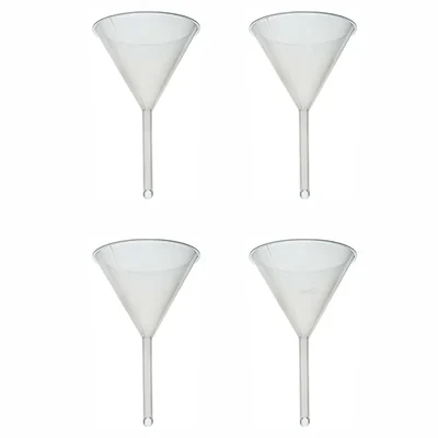 VVS Polypropylene Funnel 75mm Pack Of 4 Lab Chemistry Analytical Testing Internal External Ribs