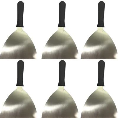 Smart Chef HS40108 Stainless Steel 16pcs Chocolate Scraper Spatula 5 inch Blade Length for Commercial Restaurant