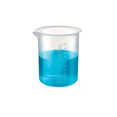 VVS 1000 ml Polypropylene Pack of 1 Plastic Beaker Clear Graduation Lab Liquid Mixing