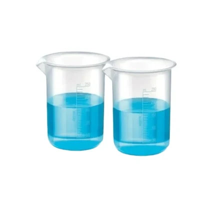 VVS 250 ml Polypropylene Plastic Beaker Pack of 2 for Chemistry Lab Graduation Marks