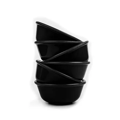3.75 Inch Black Melamine Persian Veg Bowl (Pack of 12), Restaurant Serving Shatterproof Bowls for Vegetables