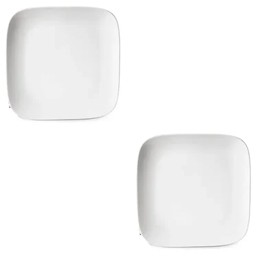 7.75 Inch White Melamine French Platter (Pack of 2), Shatterproof Oval Platter Set for Appetizers, Desserts, Side Dishes