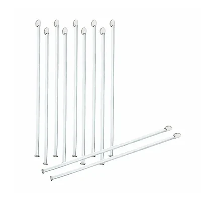 VVS Borosilicate Glass Stirring Rods (12 Pcs) - 200mm x 6mm Flat Face Rod Set for Chemistry Lab & School (103 chars)