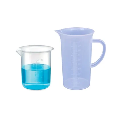 VVS 25ml & 1000ml Set Of 2 Chemistry Lab Plastic Beaker Clear Graduation Marks Polypropylene