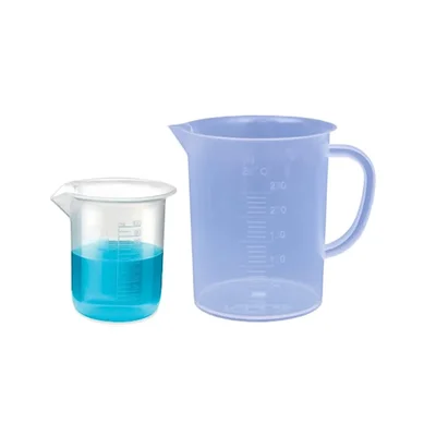 VVS 100ml & 250ml Set Of 2 Chemistry Lab Plastic Beaker Clear Graduation Marks Polypropylene