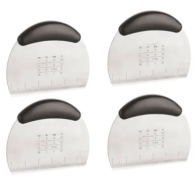Smart Chef 6" x 4" Stainless Steel Scale Scraper with Handle, Pastry Cutter for Chopping Boards (HSW0493)