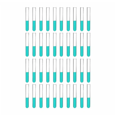 VVS 12X75mm Borosilicate Glass Pack of 40 pcs Chemistry Lab Test Tube Round Bottom Flat Mouth Clear