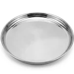 MK Stainless Steel Size 24 Dinner Thali Set Food Serving Pack of 2