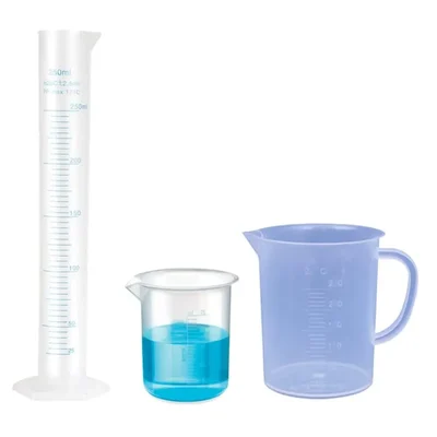 VVS 250ml Cylinder 25ml Beaker & 250ml Jug Set Lab Autoclavable