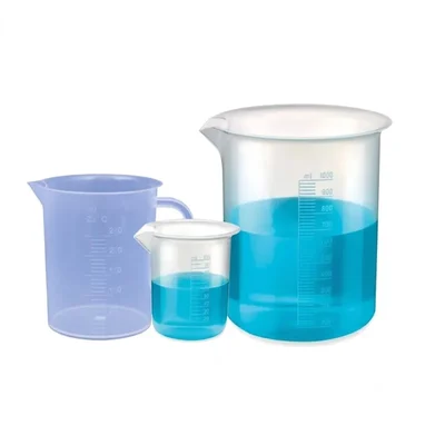 VVS 100ml 1000ml & 250ml Polypropylene Set of 3 Chemistry Lab Plastic Beaker & Measuring Jug Graduated