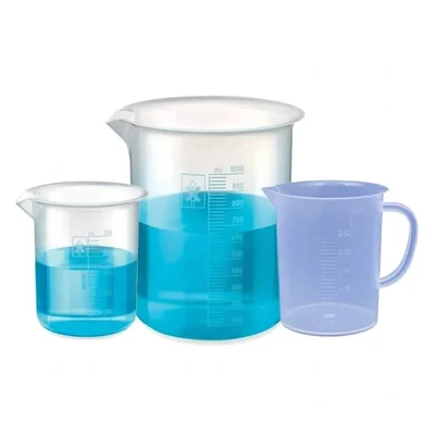 VVS 250ml 1000ml & 250ml Polypropylene Set of 3 Chemistry Lab Plastic Beaker & Measuring Jug Graduated