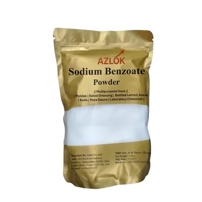Azlok 100g Pack of 9 Laboratory Use Sodium Benzoate Fine Powder