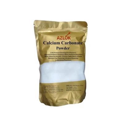Azlok 100g Pack of 9 Laboratory Use Calcium Carbonate Fine Grade Powder