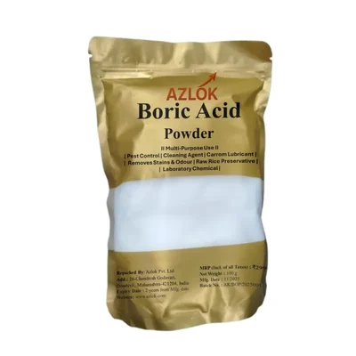 Azlok 400g Pack of 2 Laboratory Use Boric Acid Fine Powder Fast Acting
