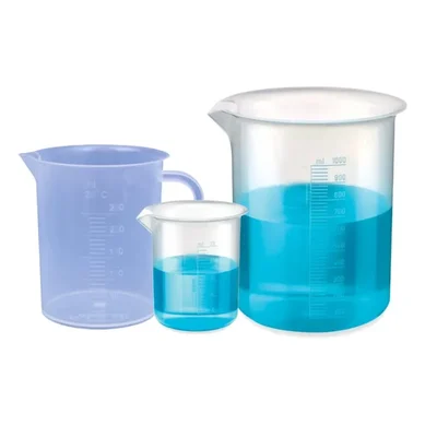 VVS 25ml 1000ml Chemistry Lab Beaker 250ml Jug Set Clear Polypropylene Set Of 3