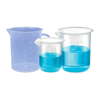 VVS 100ml 250ml Chemistry Lab Beaker 250ml Jug Set Clear Polypropylene Set Of 3