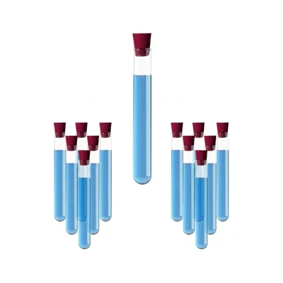 VVS 15mmX125mm Pack of 12 School College Chemistry Lab Borosilicate Glass Test Tube With Cork