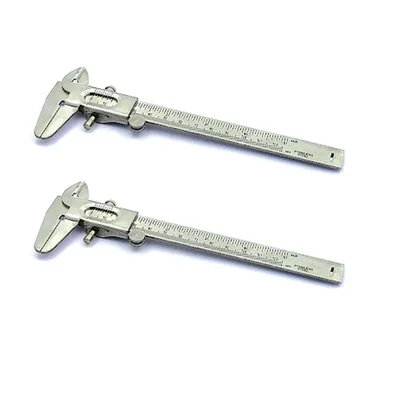 VVS 5 Inch Stainless Steel Non Digital Vernier Caliper 2pcs Metric Imperial for Lab Measurement