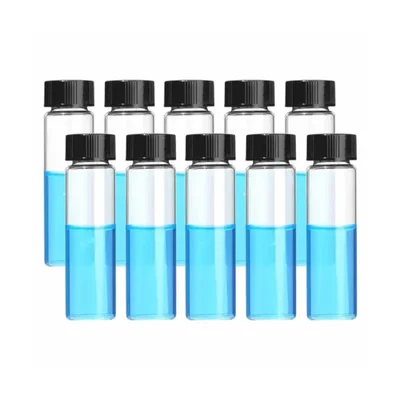 VVS 30ml 10 Pcs Clear Glass Vials Culture Tube Sample Vial PE Stopper Leak Proof Glass Bottles Containers