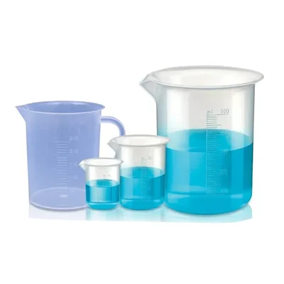 VVS 25ml 50ml 500ml Beaker & 250ml Jug Set of 4 Polypropylene Lab Measuring Ware