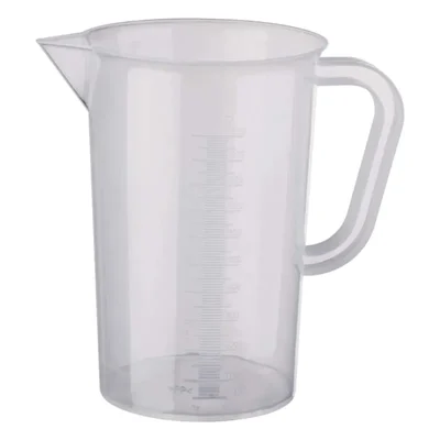 VVS Polypropylene Plastic Measuring Jug 1000ml with Handle Set of 2 Heavy Duty