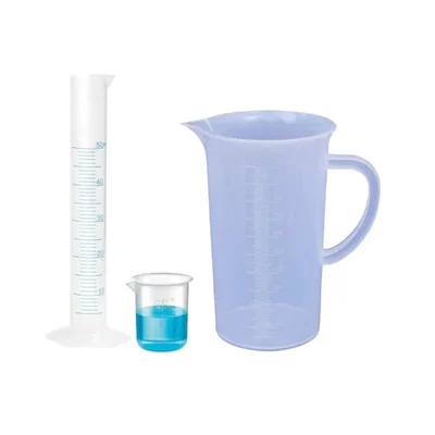 VVS Polypropylene Measuring Cylinder 50ml Beaker 25ml Jug 1000ml Set School College Lab