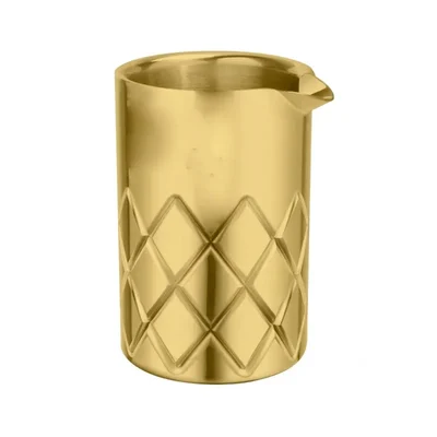 Double Wall Stainless Steel Rose Gold Bar Mixing Glass, Insulated Unbreakable Pitcher for Cocktails & Bartending