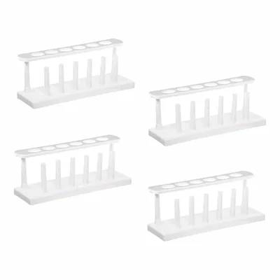 VVS Polypropylene Plastic Test Tube Rack Drying Pins 6 Tube Pack 4 School Lab Chemistry