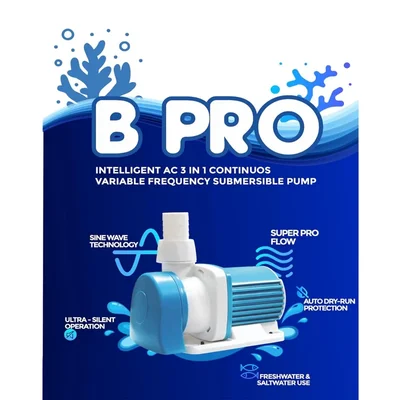 Reocean B PRO 12000 Intelligent AC 3 in 1 Continuous Variable Submersible Pump with 12000L/h Max Flow Rate for Aquariums