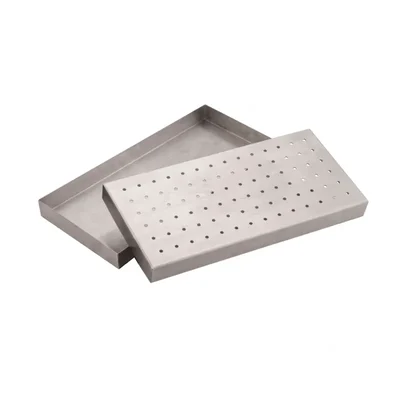 Rectangular Stainless Steel Drip Tray, Beverage Spills Catcher for Home Bars, Draft Beer Kegerators, Coffee Stations