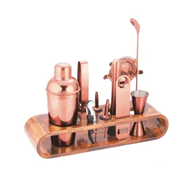 10 Pcs Bar Tool Set, PVD Copper, Cocktail Shaker Set for Home Bars, Mixology, Parties, and Gifts