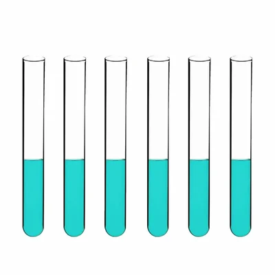 VVS 12x75mm Borosilicate Glass Test Tube Round Bottom Pack of 6