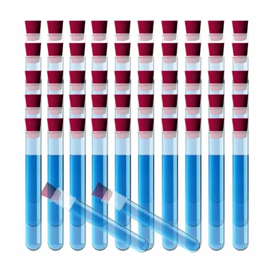 VVS 18x150mm Glass Test Tube Rubber Cork Set Pack of 60 Lab Tools