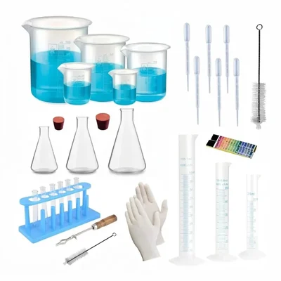 VVS Professional Lab Kit Combo 32 Items Beaker Cylinder Stand Set