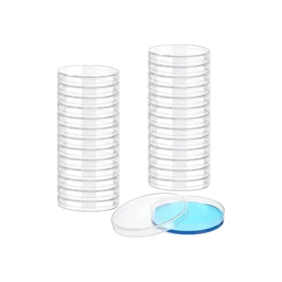 VVS 75mm Plastic Petri Dish Culture Plate Pack of 15 Lab Ware