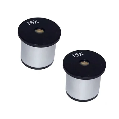 VVS 15X Hygiene Eyepiece Objective Lens Set of 2 For Microscope Lab Research